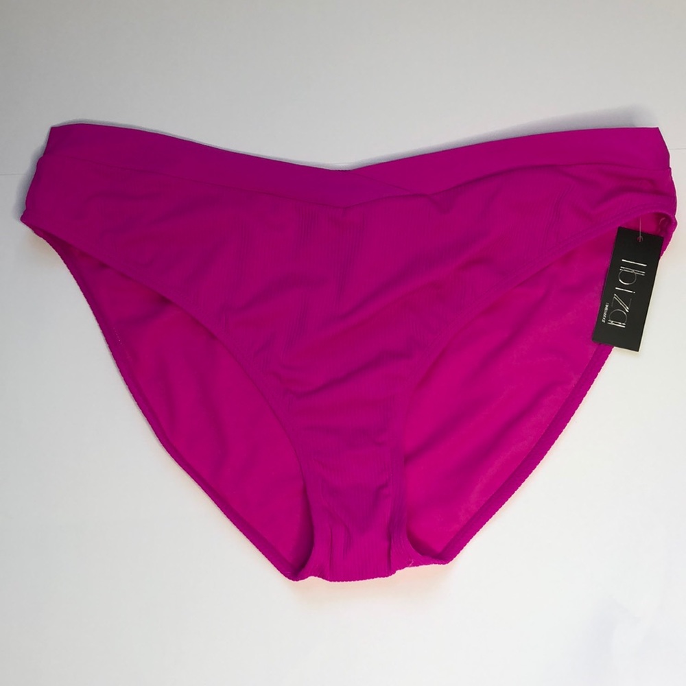 Ibiza swim bottom pink v-waist hipster brief 3X